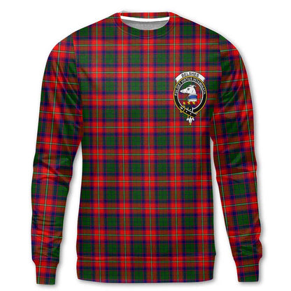 Clan Belshes Tartan Women Sweatshirt Crest And Plaid Basic Style