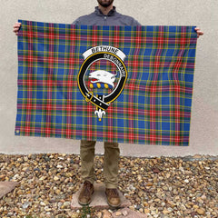 Clan Bethune Tartan Flag Crest And Plaid Basic Style