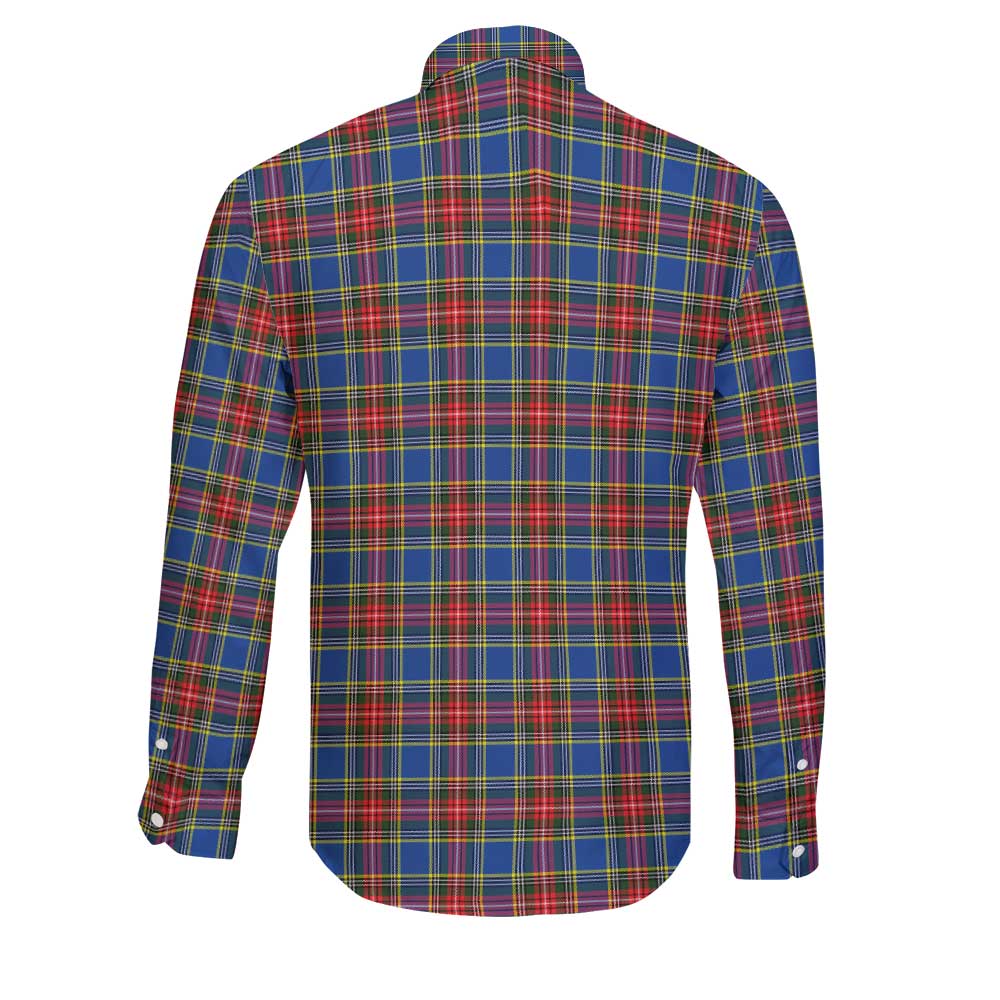 Clan Bethune Tartan Long Sleeve Button Shirt Crest And Plaid Basic Style