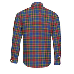 Clan Bethune Tartan Long Sleeve Button Shirt Crest And Plaid Basic Style