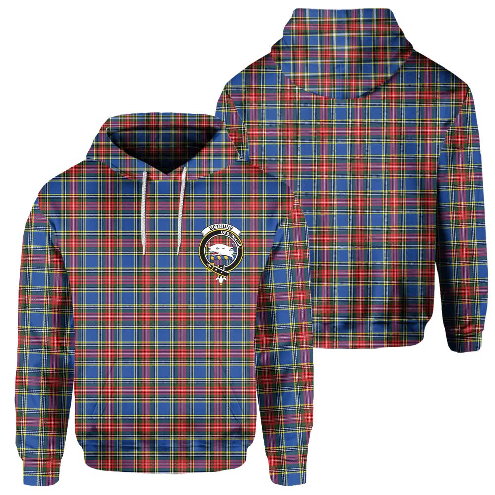 Clan Bethune Tartan Men Hoodie Crest And Plaid Basic Style