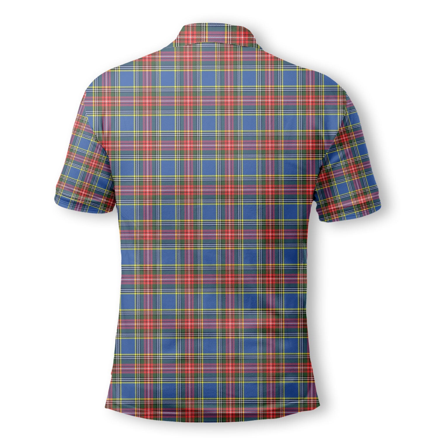 Clan Bethune Tartan Men Polo Shirt Crest And Plaid Basic Style