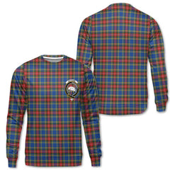Clan Bethune Tartan Men Sweatshirt Crest And Plaid Basic Style