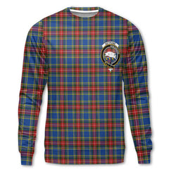 Clan Bethune Tartan Men Sweatshirt Crest And Plaid Basic Style