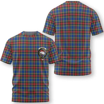 Clan Bethune Tartan Men T Shirt Crest And Plaid Basic Style