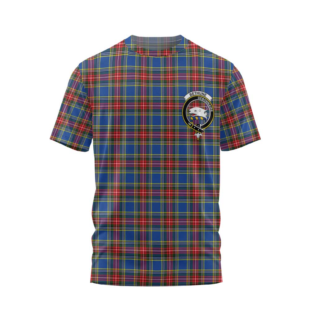 Clan Bethune Tartan Men T Shirt Crest And Plaid Basic Style