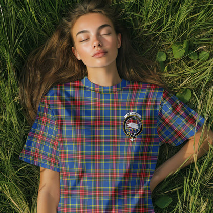 Clan Bethune Tartan Women T Shirt Crest And Plaid Basic Style