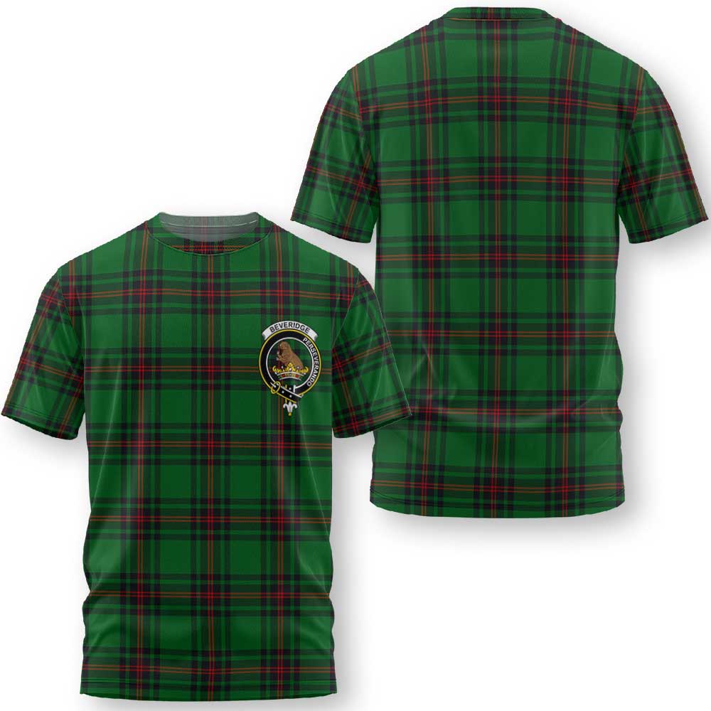 Clan Beveridge Tartan Women T Shirt Crest And Plaid Basic Style