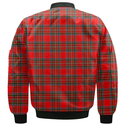 Clan Binning Of Wallifoord Tartan Men Bomber Jacket Crest And Plaid Basic Style