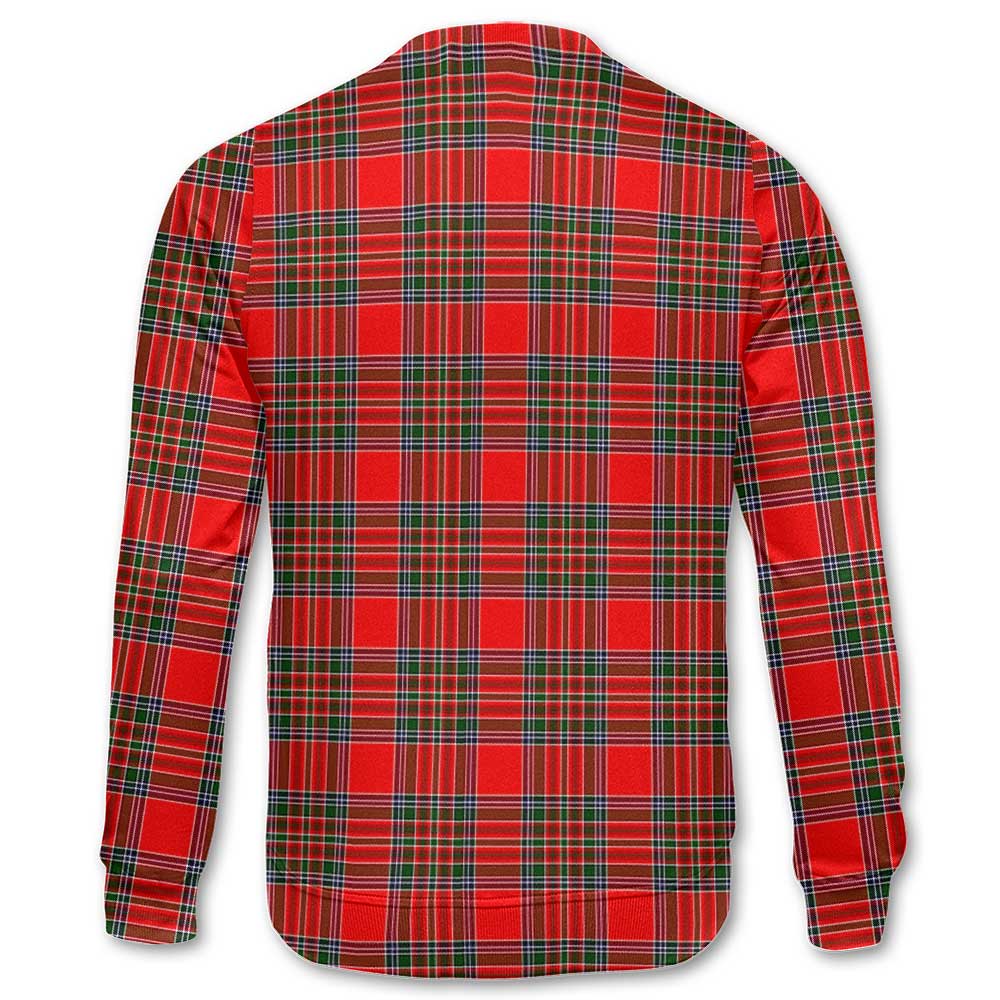 Clan Binning Of Wallifoord Tartan Men Sweatshirt Crest And Plaid Basic Style