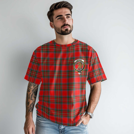 Clan Binning Of Wallifoord Tartan Men T Shirt Crest And Plaid Basic Style