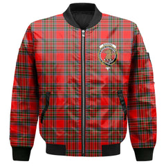 Clan Binning Of Wallifoord Tartan Women Bomber Jacket Crest And Plaid Basic Style