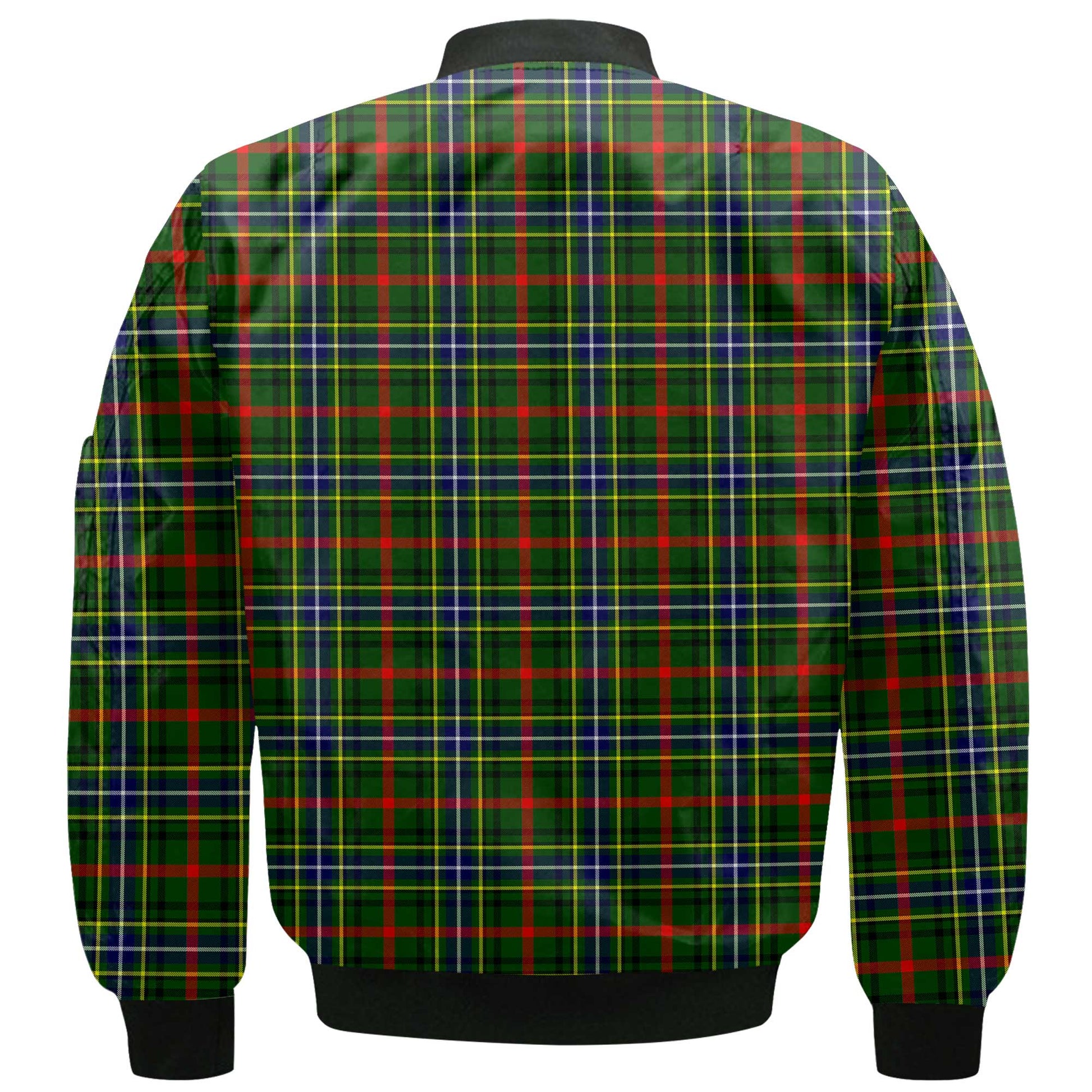 Clan Bisset Tartan Men Bomber Jacket Crest And Plaid Basic Style