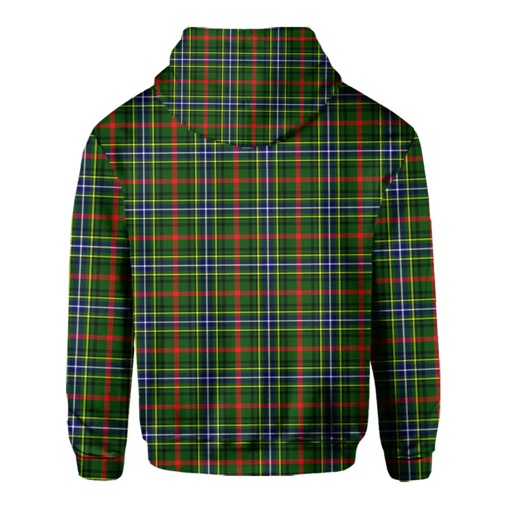 Clan Bisset Tartan Men Hoodie Crest And Plaid Basic Style