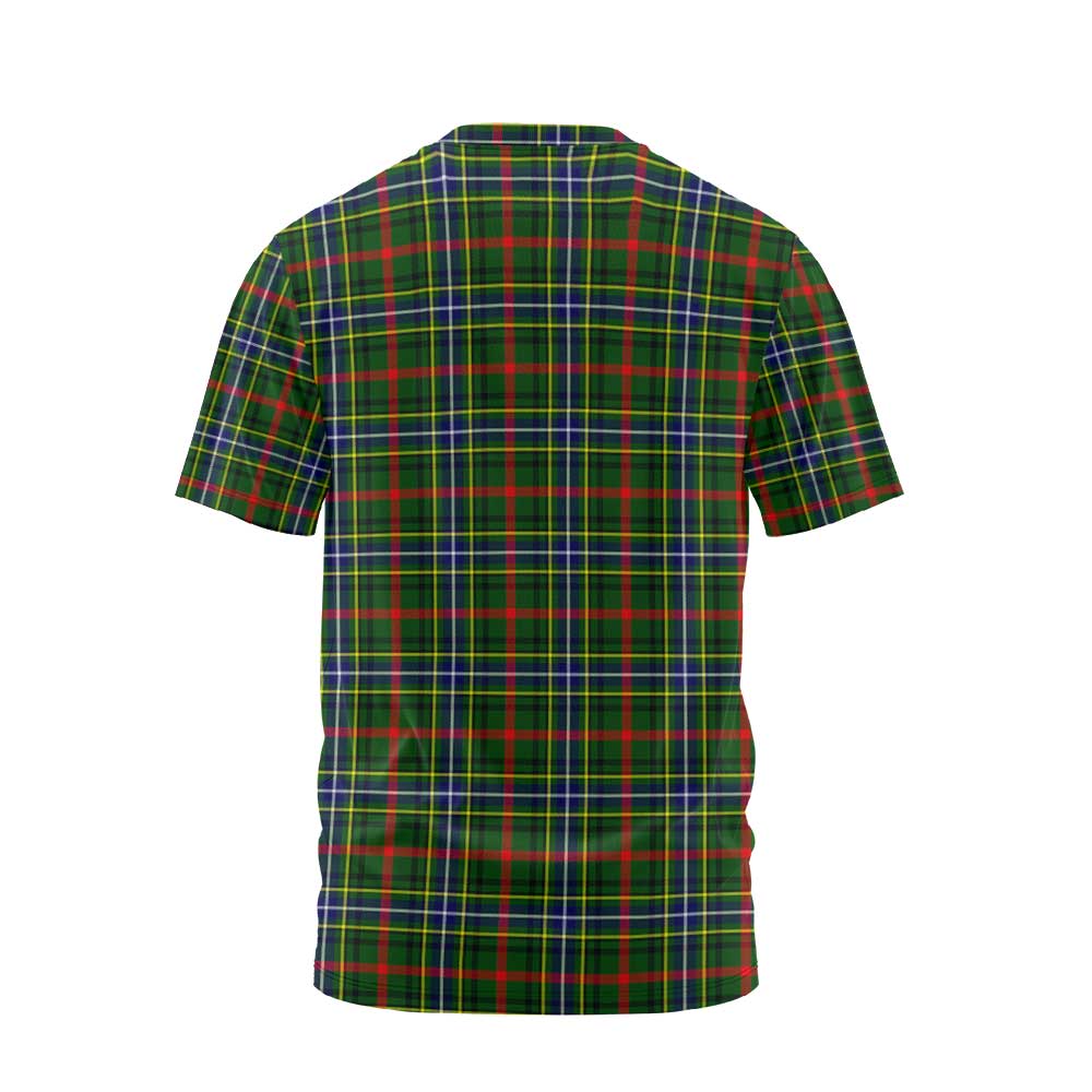 Clan Bisset Tartan Men T Shirt Crest And Plaid Basic Style