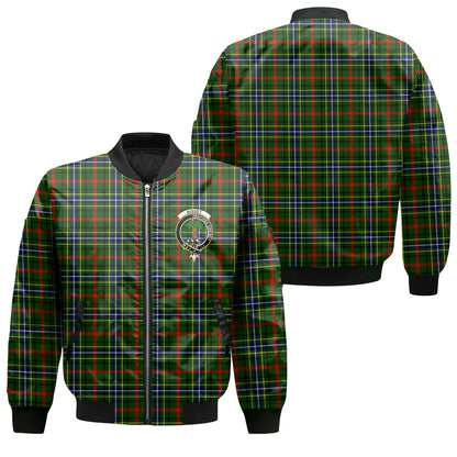 Clan Bisset Tartan Women Bomber Jacket Crest And Plaid Basic Style