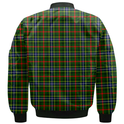 Clan Bisset Tartan Women Bomber Jacket Crest And Plaid Basic Style