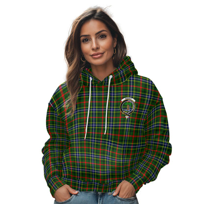 Clan Bisset Tartan Women Hoodie Crest And Plaid Basic Style