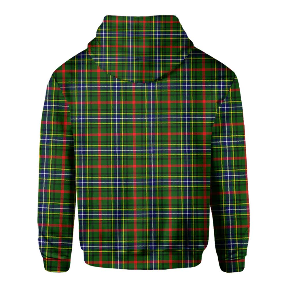 Clan Bisset Tartan Women Hoodie Crest And Plaid Basic Style