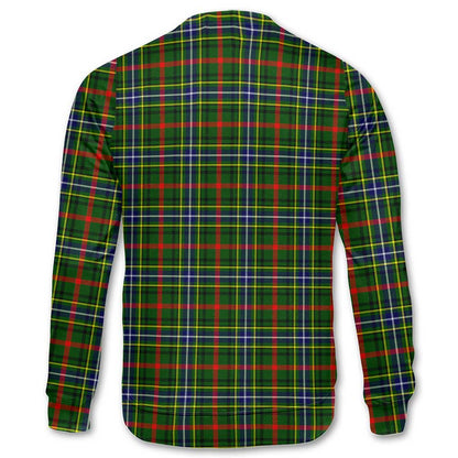 Clan Bisset Tartan Women Sweatshirt Crest And Plaid Basic Style