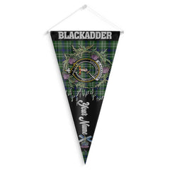 Clan Blackadder Tartan Felt Pennant Crest And Plaid Basic Style