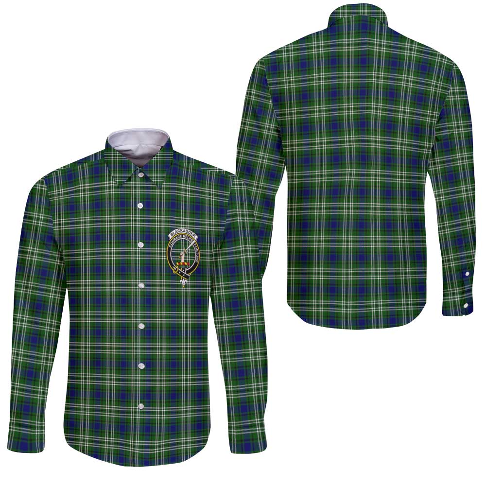 Clan Blackadder Tartan Long Sleeve Button Shirt Crest And Plaid Basic Style