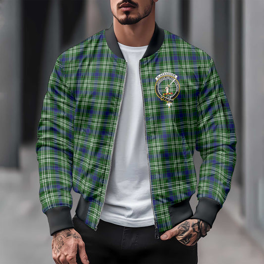 Clan Blackadder Tartan Men Bomber Jacket Crest And Plaid Basic Style