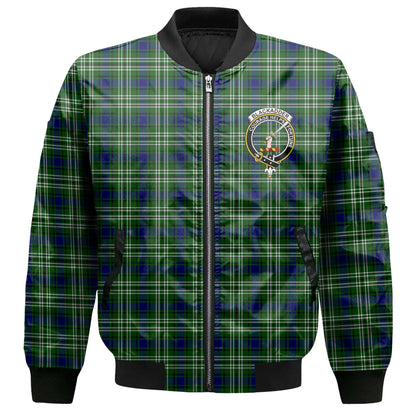 Clan Blackadder Tartan Women Bomber Jacket Crest And Plaid Basic Style