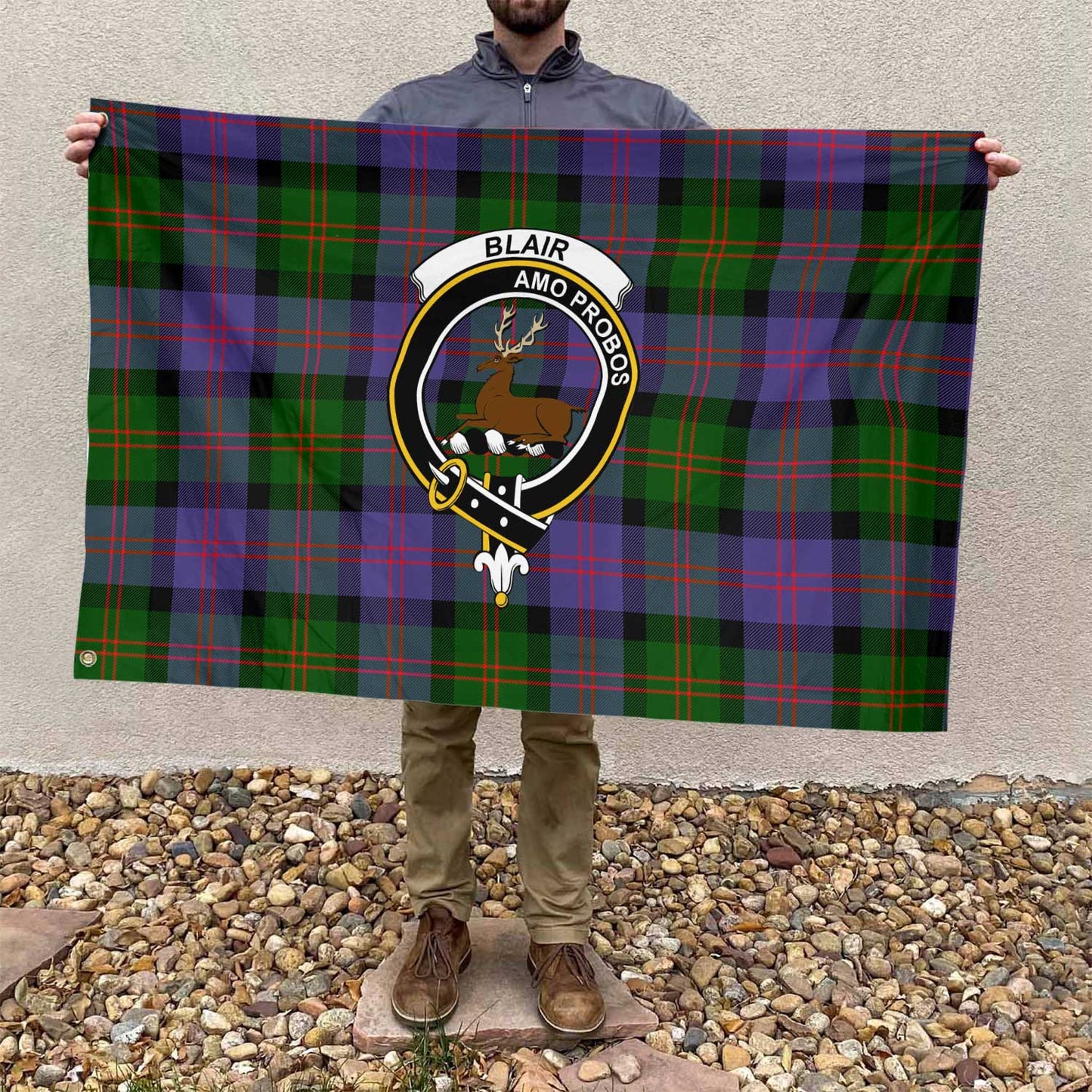 Clan Blair Tartan Flag 1 Crest And Plaid Basic Style Tartan House Flag Crest And Plaid Basic Style