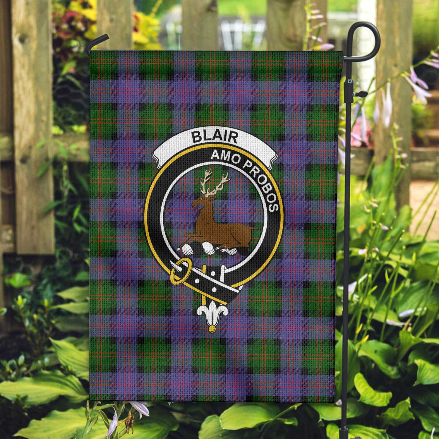 Clan Blair Tartan Garden Flag Crest And Plaid Basic Style