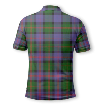 Clan Blair Tartan Golf Men Polo Shirt Crest And Plaid Basic Style