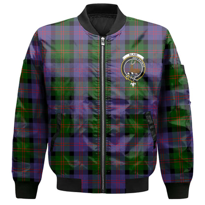 Clan Blair Tartan Men Bomber Jacket Crest And Plaid Basic Style