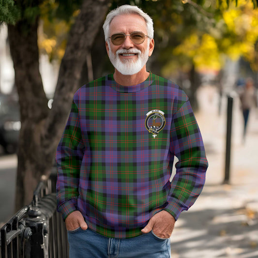 Clan Blair Tartan Men Sweatshirt Crest And Plaid Basic Style