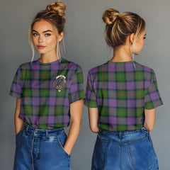Clan Blair Tartan Women T Shirt Crest And Plaid Basic Style
