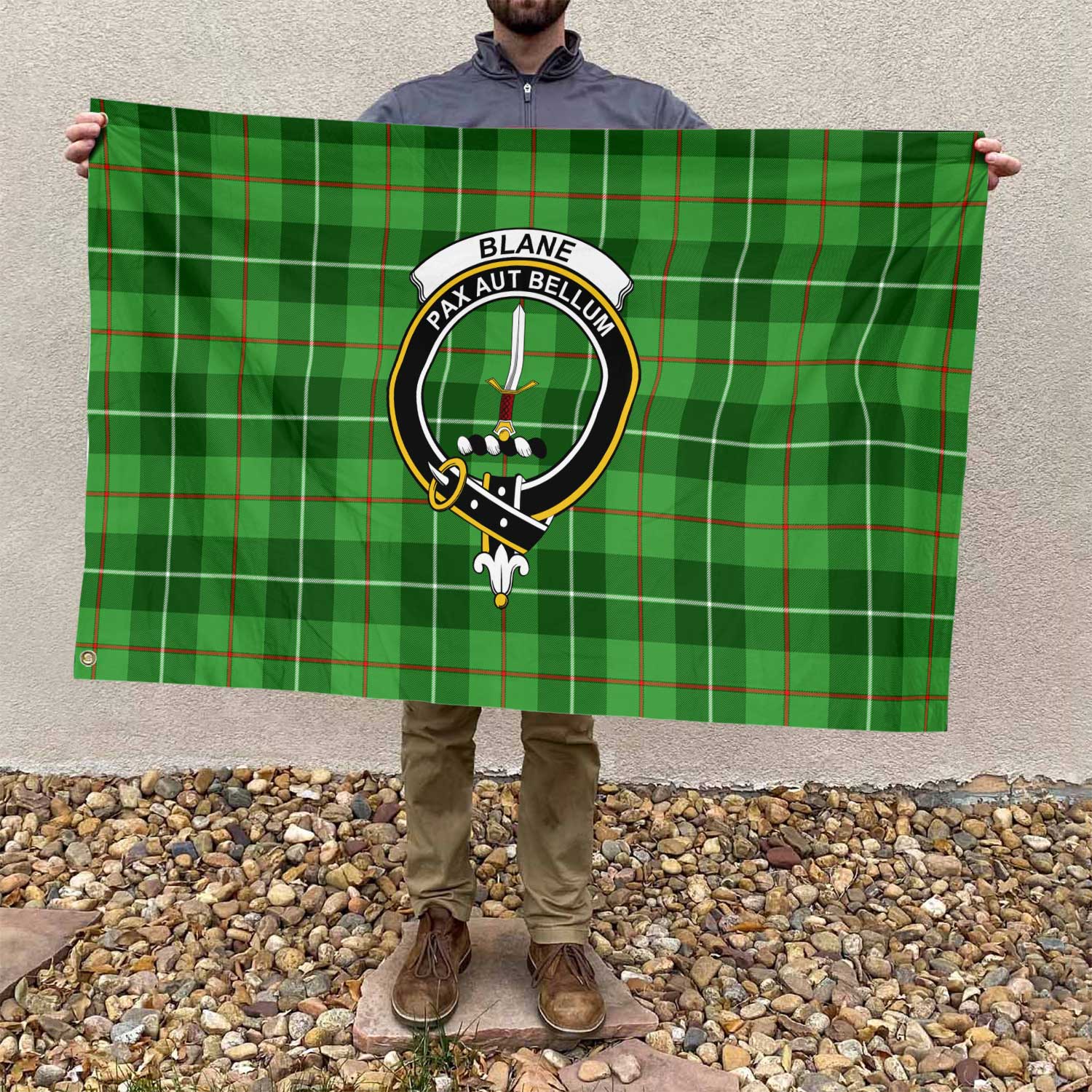 Clan Blane Tartan Flag 1 Crest And Plaid Basic Style Tartan House Flag Crest And Plaid Basic Style