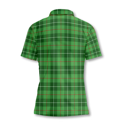 Clan Blane Tartan Women Polo Shirt Crest And Plaid Basic Style