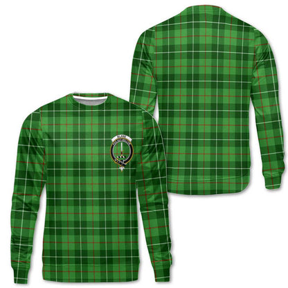 Clan Blane Tartan Women Sweatshirt Crest And Plaid Basic Style