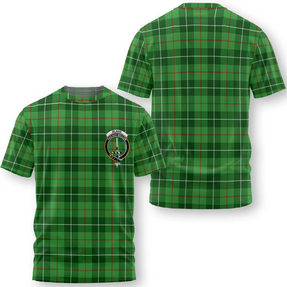 Clan Blane Tartan Women T Shirt Crest And Plaid Basic Style