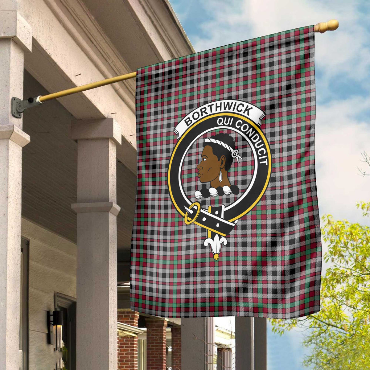 Clan Borthwick Tartan Garden Flag Crest And Plaid Basic Style