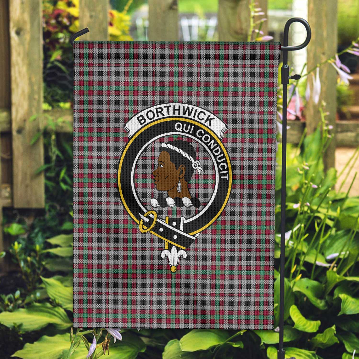 Clan Borthwick Tartan Garden Flag Crest And Plaid Basic Style