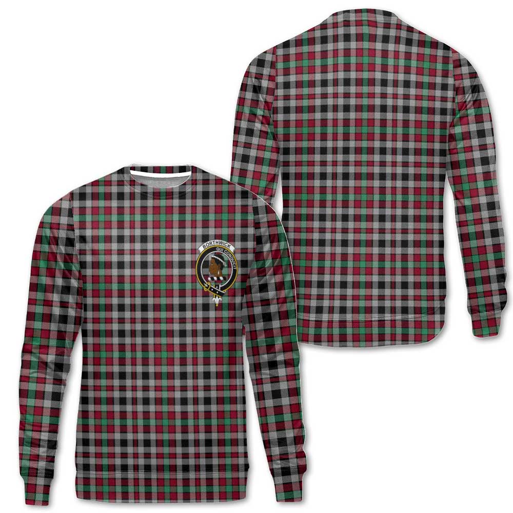 Clan Borthwick Tartan Men Sweatshirt Crest And Plaid Basic Style