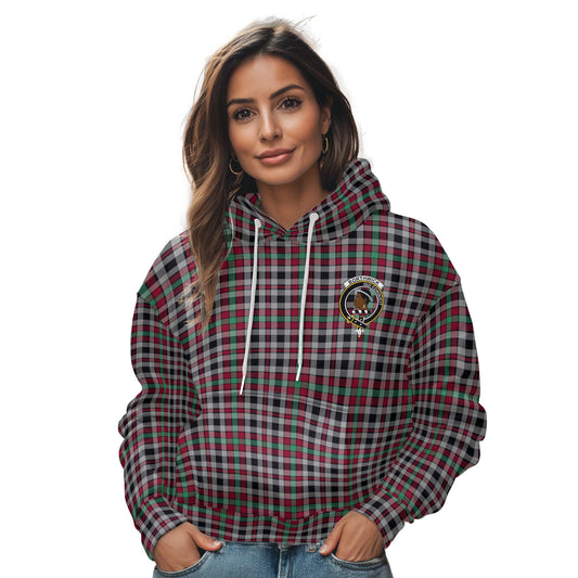 Clan Borthwick Tartan Women Hoodie Crest And Plaid Basic Style