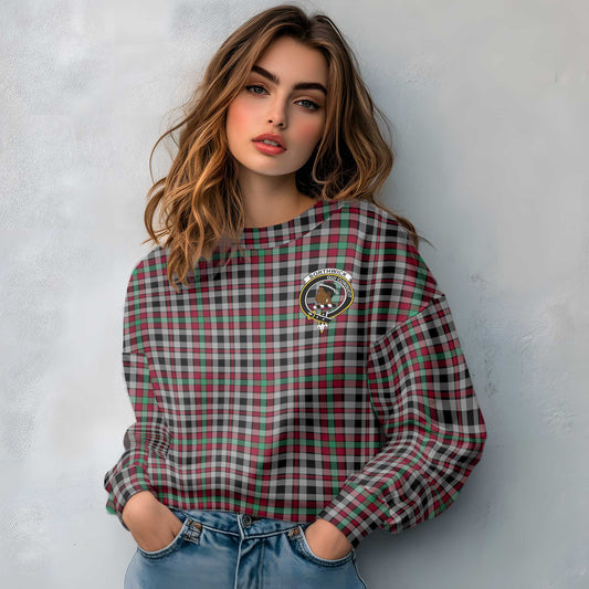 Clan Borthwick Tartan Women Sweatshirt Crest And Plaid Basic Style