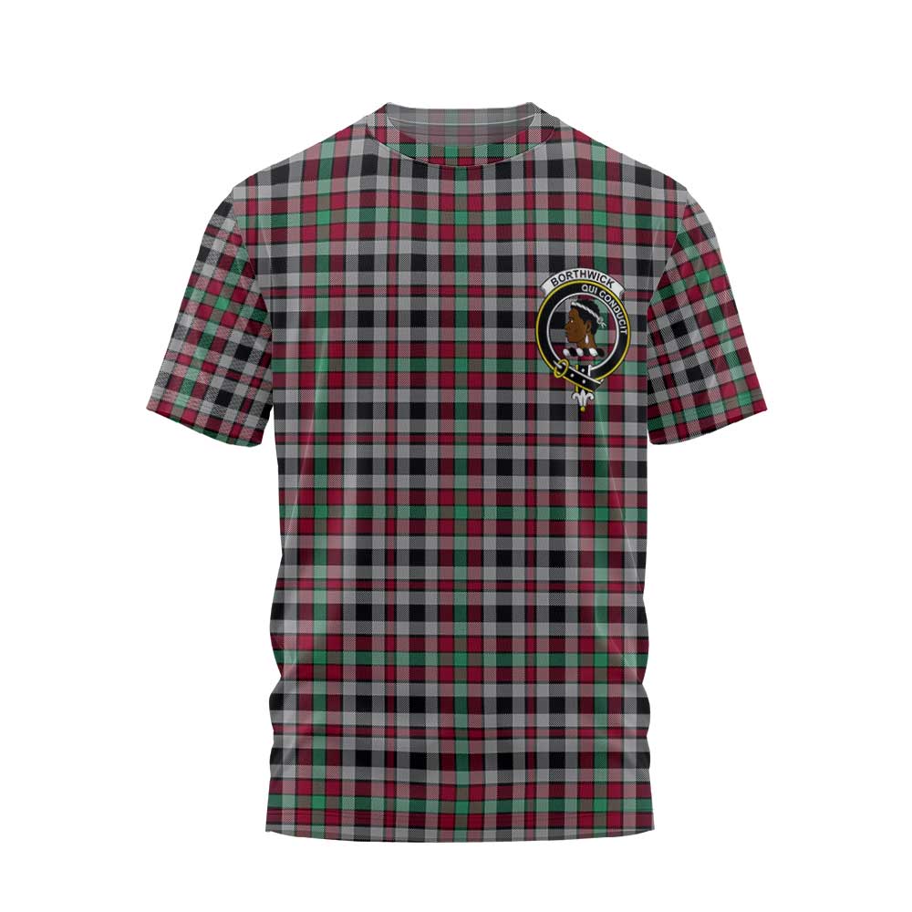 Clan Borthwick Tartan Women T Shirt Crest And Plaid Basic Style