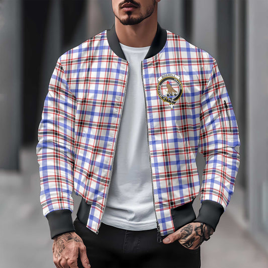 Clan Boswell Tartan Men Bomber Jacket Crest And Plaid Basic Style