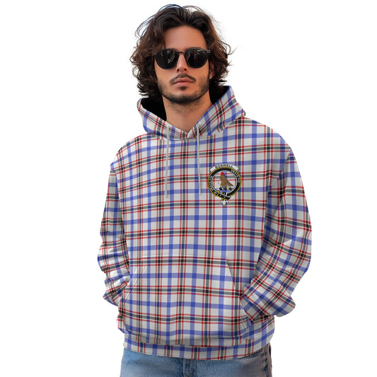 Clan Boswell Tartan Men Hoodie Crest And Plaid Basic Style