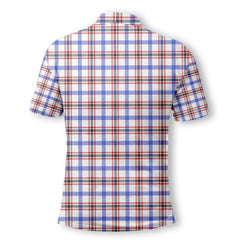 Clan Boswell Tartan Men Polo Shirt Crest And Plaid Basic Style