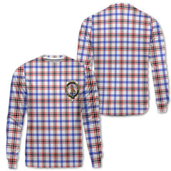 Clan Boswell Tartan Men Sweatshirt Crest And Plaid Basic Style