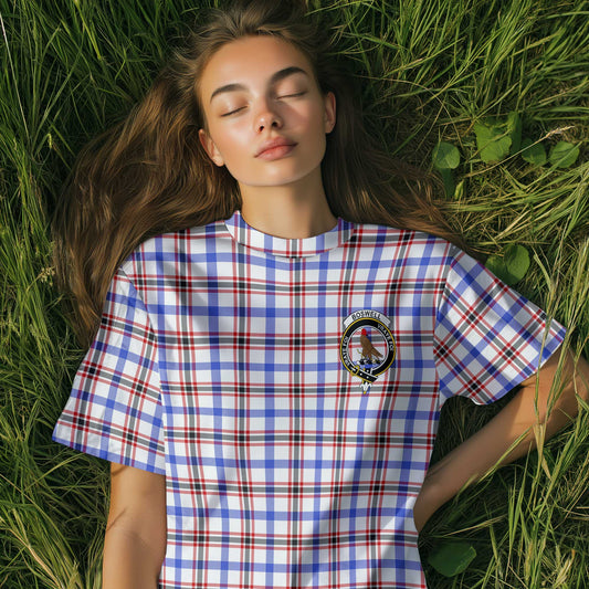 Clan Boswell Tartan Women T Shirt Crest And Plaid Basic Style