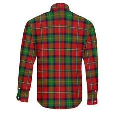Clan Boyd Tartan Long Sleeve Button Shirt Crest And Plaid Basic Style